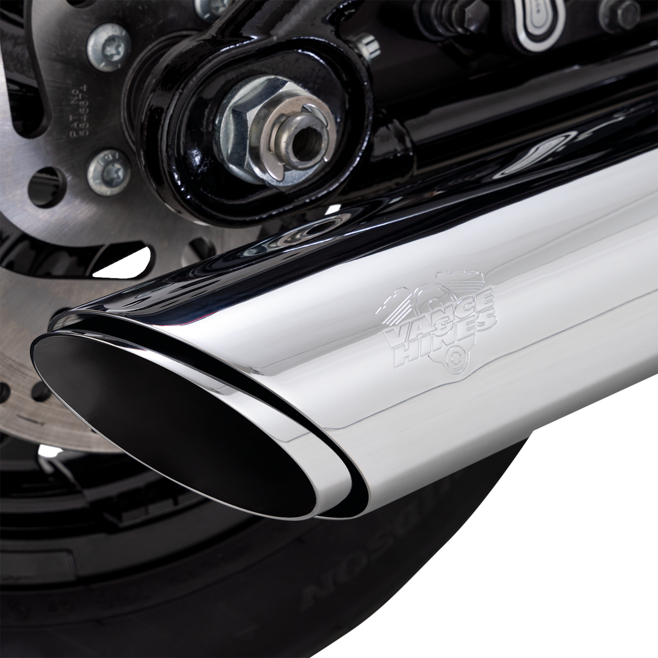 VANCE & HINES Twin Slash Slip-On Muffler - Chrome - Softail