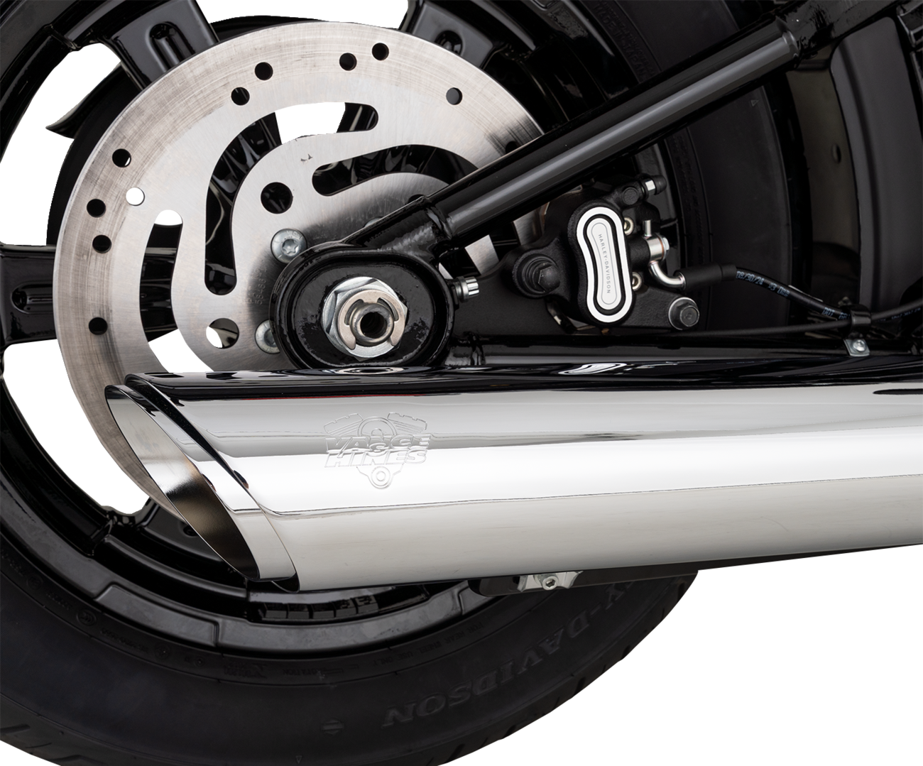 VANCE & HINES Twin Slash Slip-On Muffler - Chrome - Softail