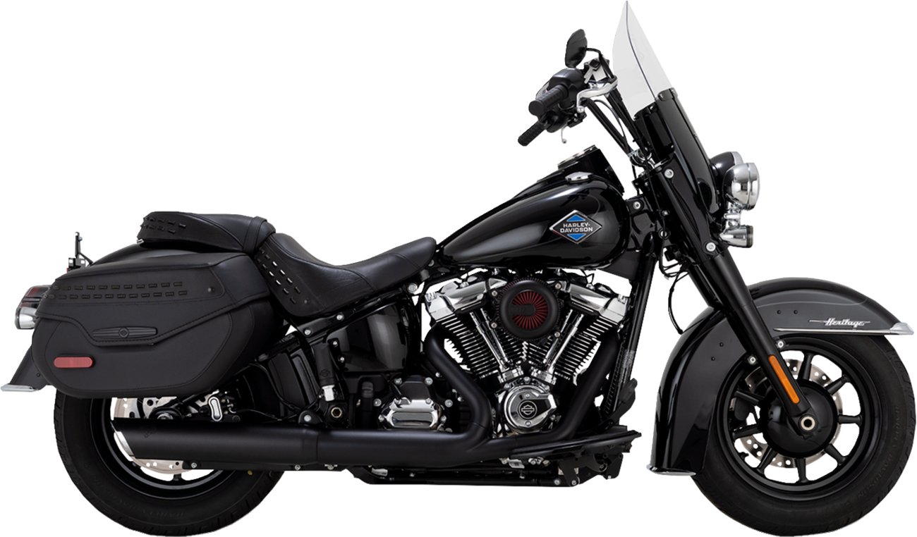 VANCE & HINES Twin Slash Slip-On Muffler - Black - Softail