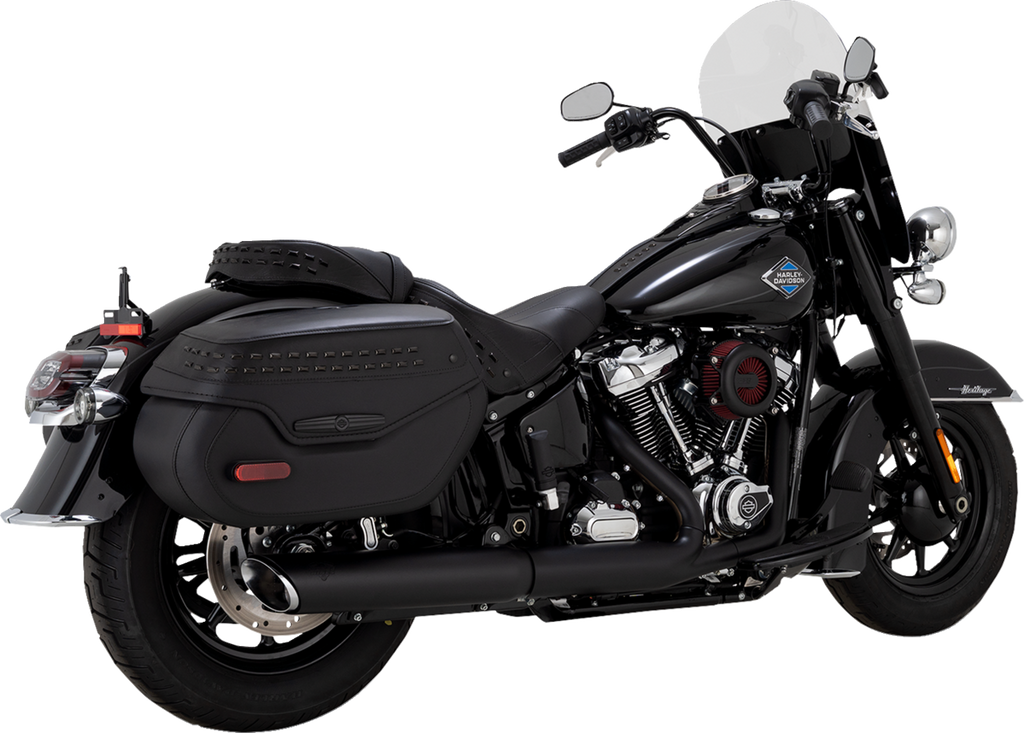 VANCE & HINES Twin Slash Slip-On Muffler - Black - Softail