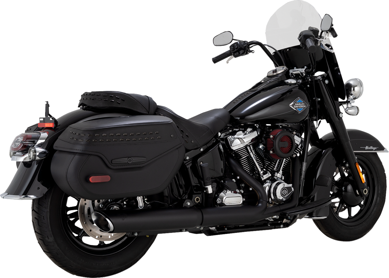 VANCE & HINES Twin Slash Slip-On Muffler - Black - Softail
