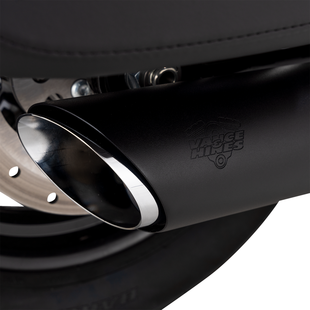 VANCE & HINES Twin Slash Slip-On Muffler - Black - Softail
