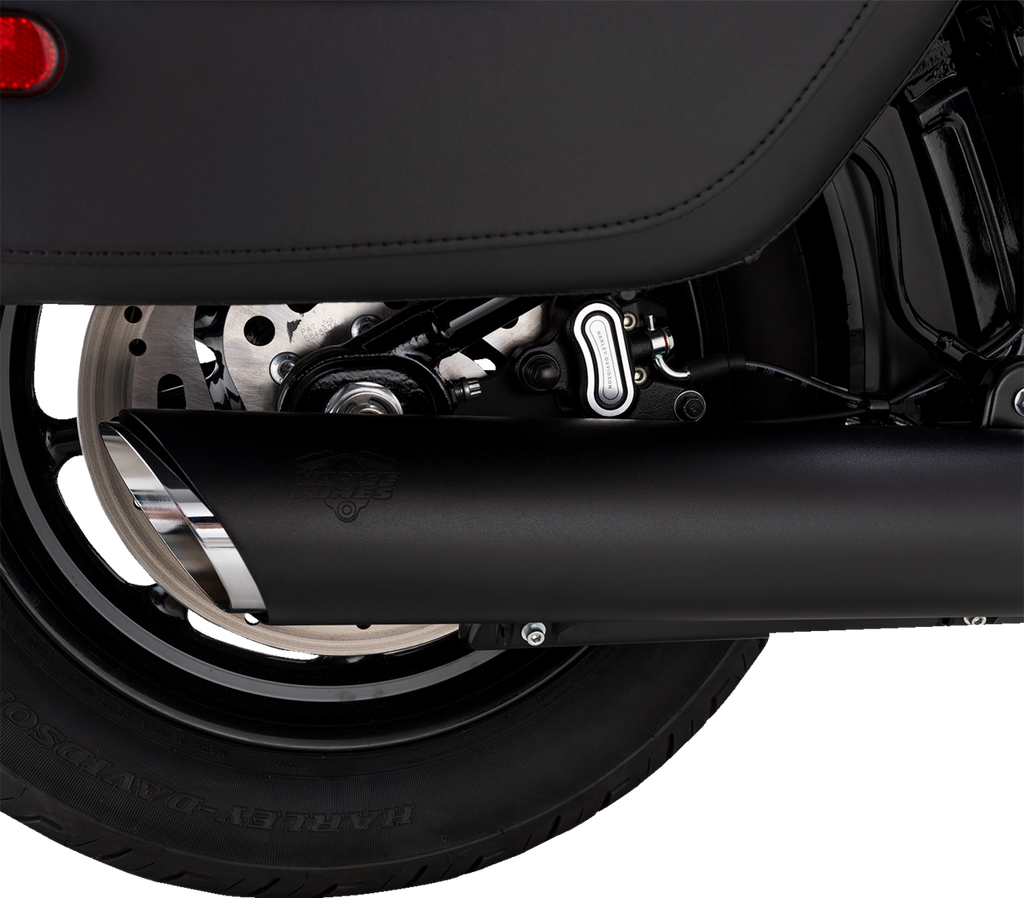 VANCE & HINES Twin Slash Slip-On Muffler - Black - Softail