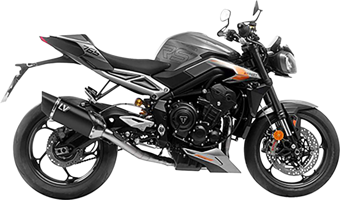 LV-14 R Exhaust System - 3-into-1 - Black - Street Triple 766 R/RS (1)