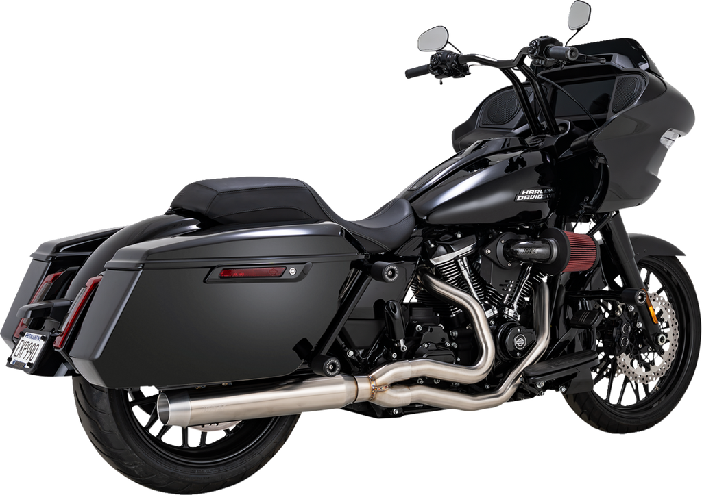 VANCE & HINES 2-into-1 Gaslighter Exhaust System with Heat Shields - M8 Touring - Brushed