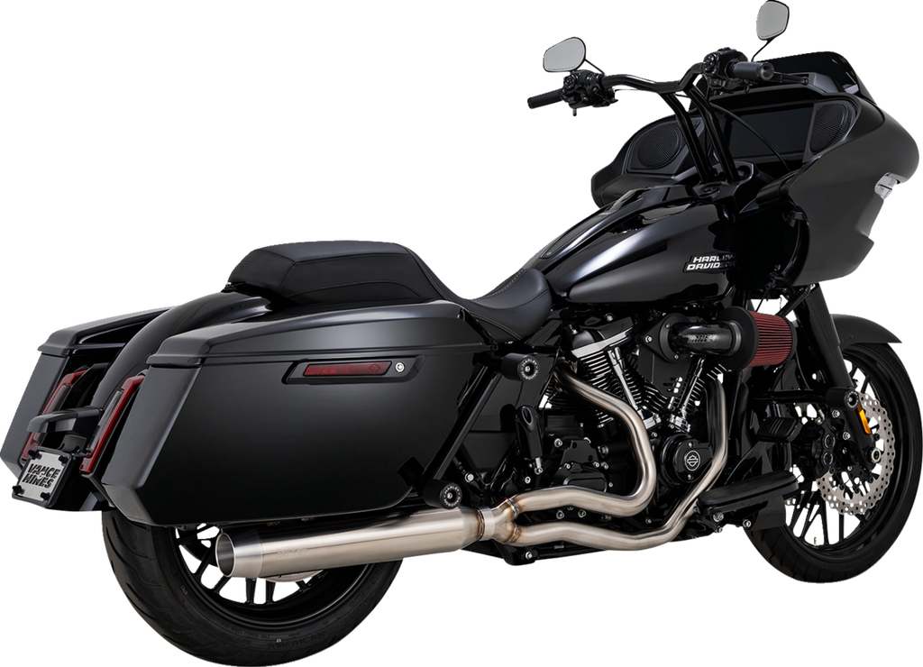 VANCE & HINES 2-into-1 Gaslighter Exhaust System without Heat Shields - M8 Touring - Brushed