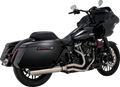 VANCE & HINES 2-into-1 Gaslighter Exhaust System without Heat Shields - M8 Touring - Brushed