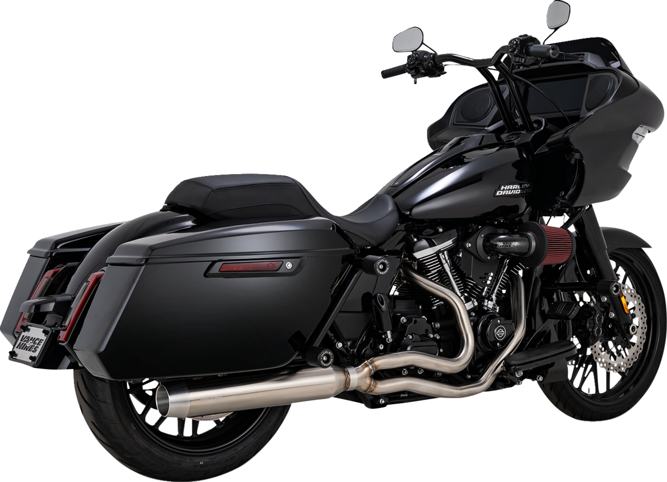 VANCE & HINES 2-into-1 Gaslighter Exhaust System without Heat Shields - M8 Touring - Brushed