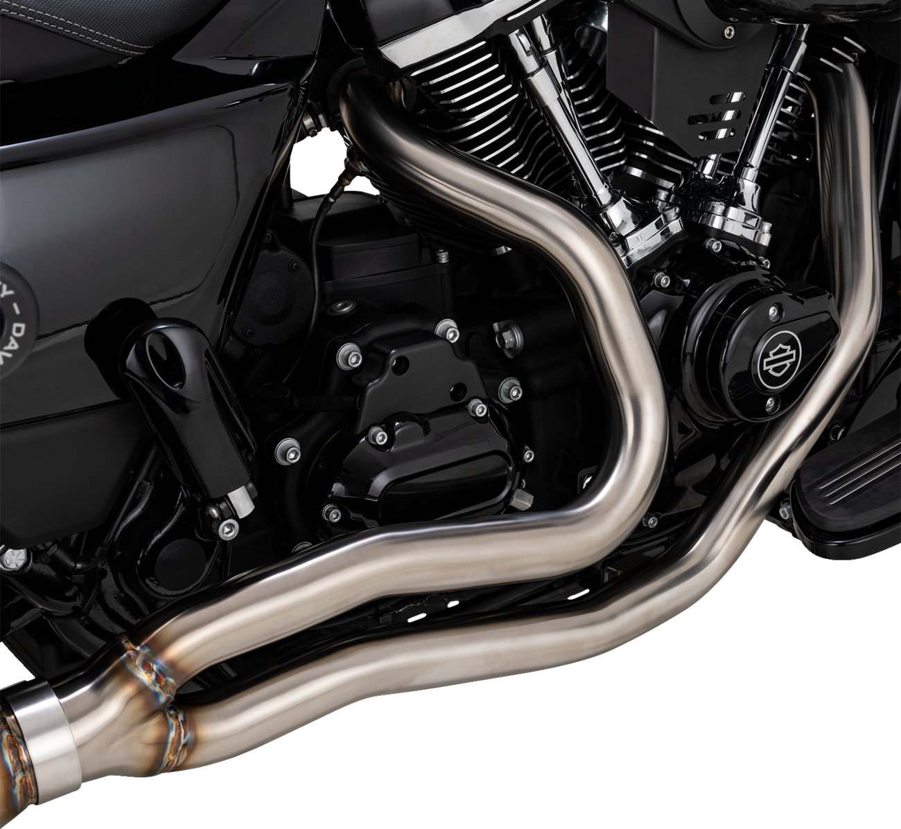 VANCE & HINES 2-into-1 Gaslighter Exhaust System without Heat Shields - M8 Touring - Brushed