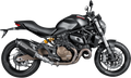 Slip-On Line Muffler - Titanium - Black - 821/1200 Monster (1)