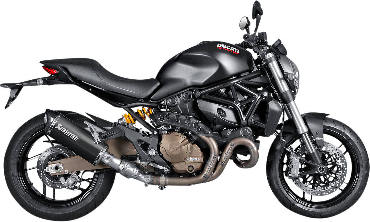 Slip-On Line Muffler - Titanium - Black - 821/1200 Monster (1)