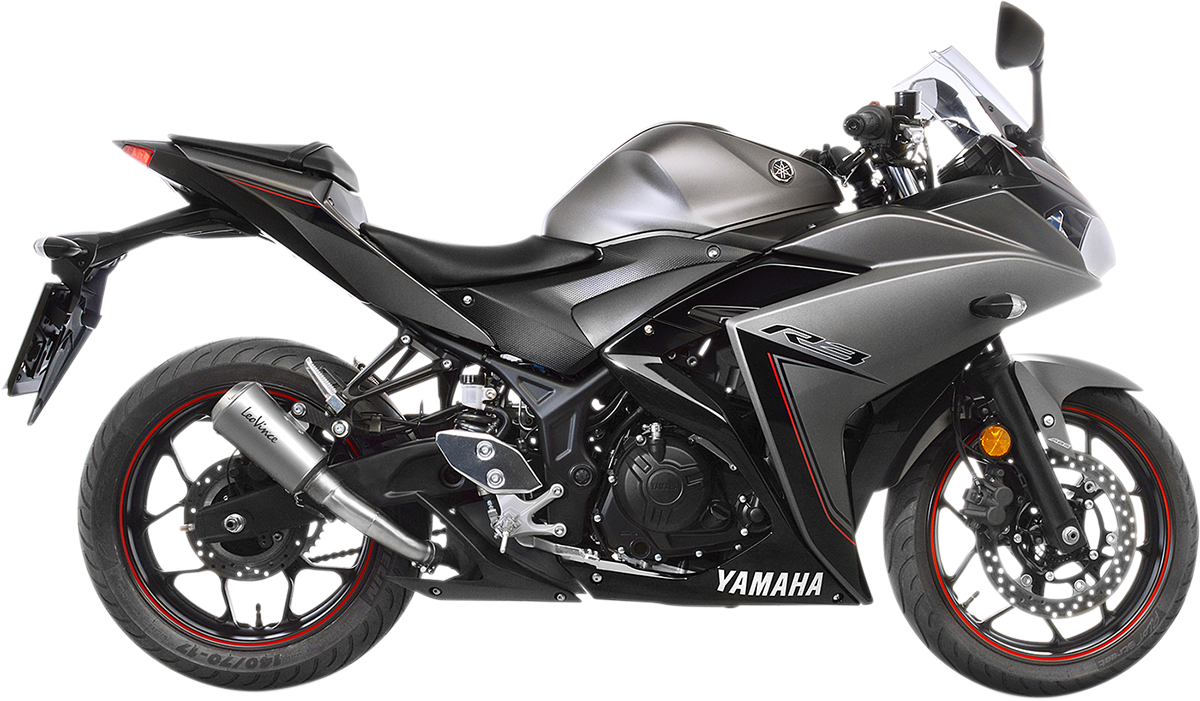 LV-10 Slip-On Muffler - YZF-R3 - Stainless Steel (1)