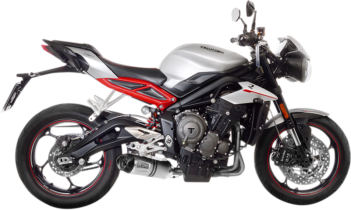 LV One Evo Slip-On Muffler - Stainless Steel - Street Triple 765 (1)