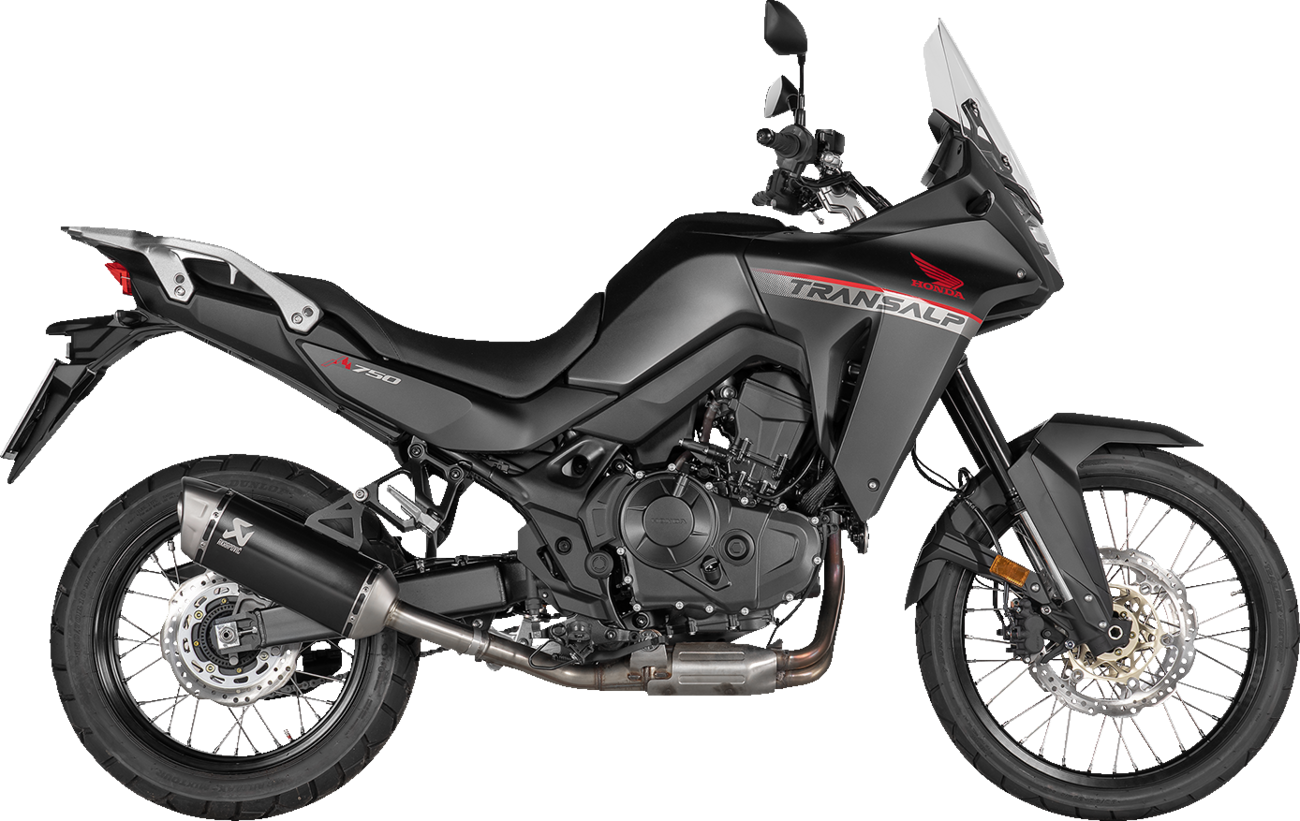 Slip-On Line Muffler - Titanium - Black - Honda XL750 Transalp (1)