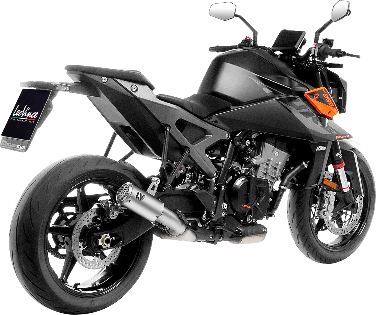 LV Corsa S Slip-On Muffler - Titanium - KTM 990 Duke (1)