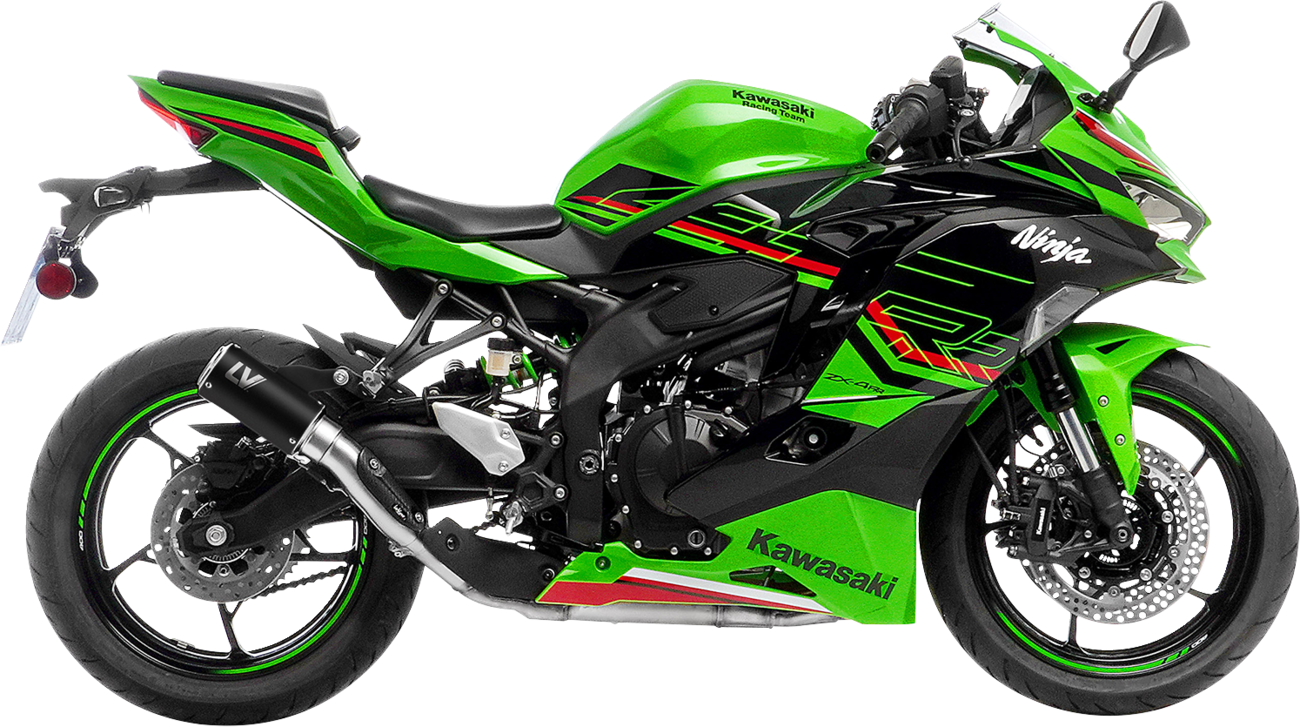 LV Corsa S Black Edition Slip-On Muffler - Kawasaki ZX-4R/RR (1)