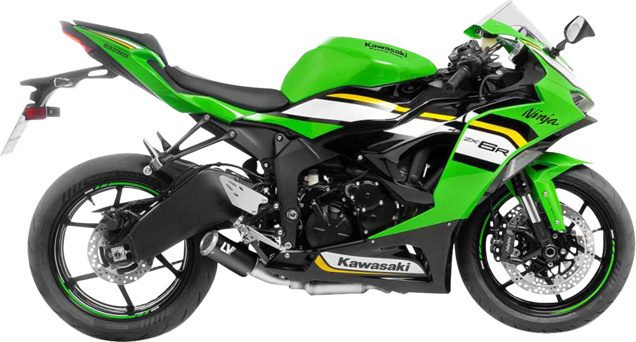 LV Corsa S Black Edition Slip-On Muffler - Kawasaki ZX-6R (1)