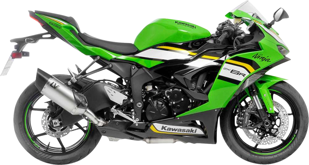 LV-14 R Slip-On Muffler - Stainless Steel - Kawasaki ZX-6R (1)