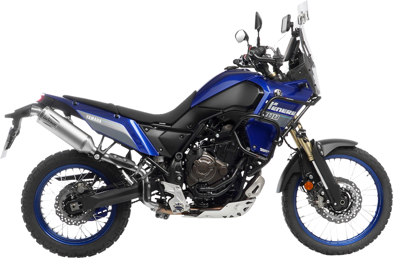 LV One Slip-On Muffler - Stainless Steel - High Mount - Yamaha Tenere 700 (1)