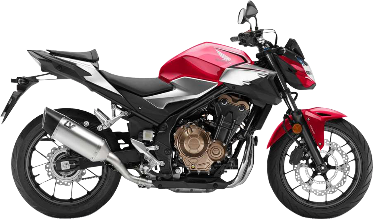 LV-14 R Slip-On Muffler - Stainless Steel - CB/CBR 500 F/R/X (1)