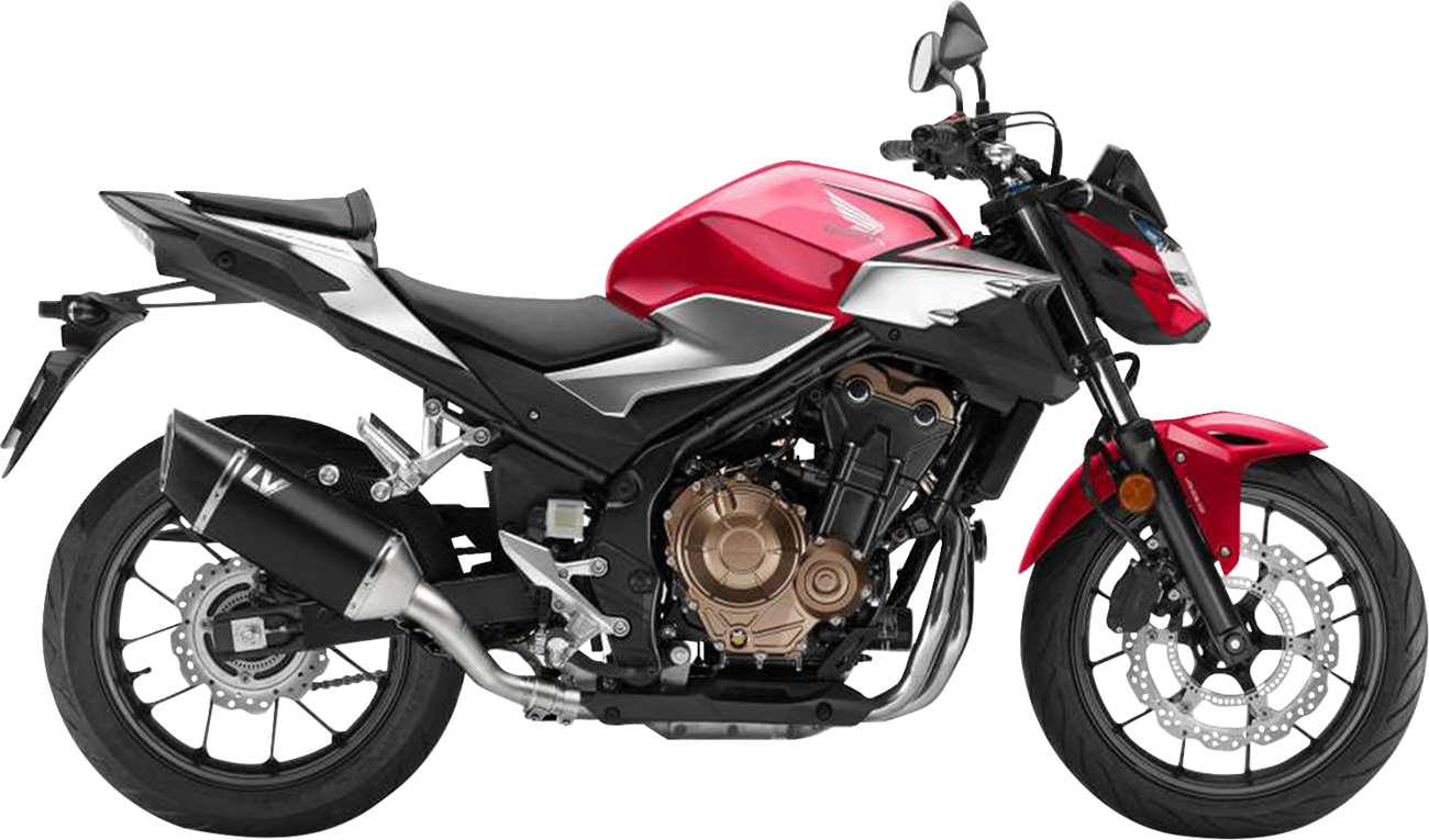LV-14 R Slip-On Muffler - Black - CB/CBR 500 F/R/X (1)
