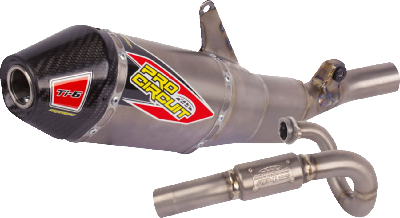 PRO CIRCUIT Ti-6 Exhaust System - Titanium/Carbon Fiber - CRF250R/RX