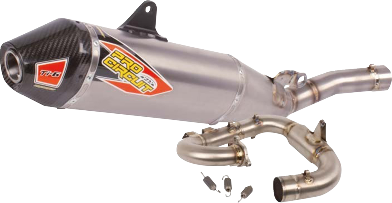PRO CIRCUIT Ti-6 Exhaust System - Titanium/Carbon Fiber
