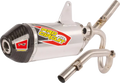 PRO CIRCUIT T-6 Exhaust System - Stainless Steel/Carbon Fiber - KLX 140
