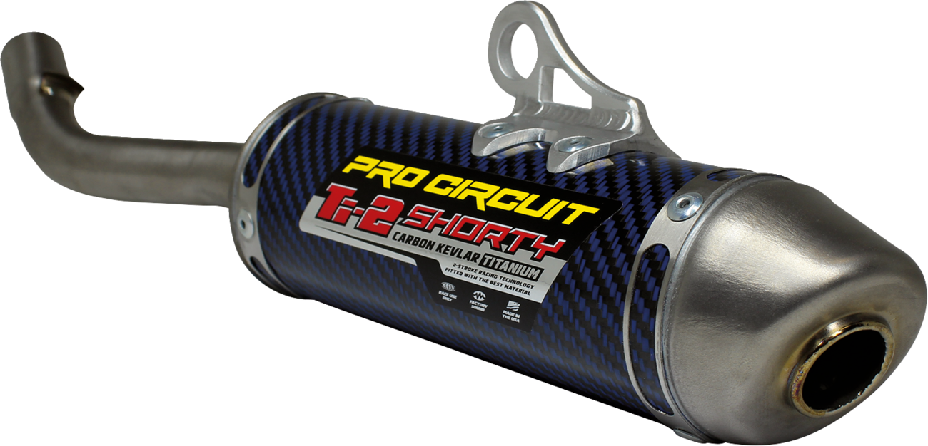 PRO CIRCUIT Ti-2 Silencer - R304 - Blue Titanium/Carbon Fiber - YZ 125