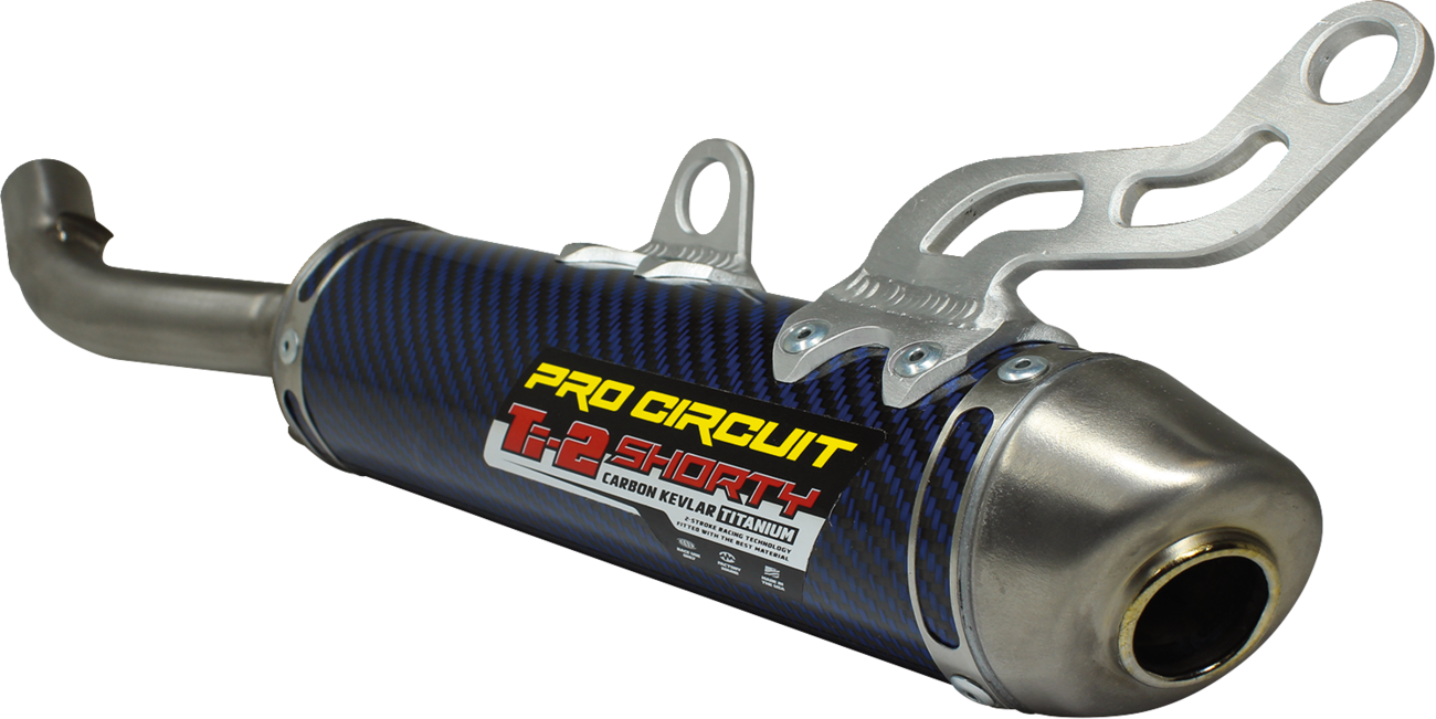 PRO CIRCUIT Ti-2 Silencer - R304 - Titanium Blue/Carbon Fiber - YZ 250