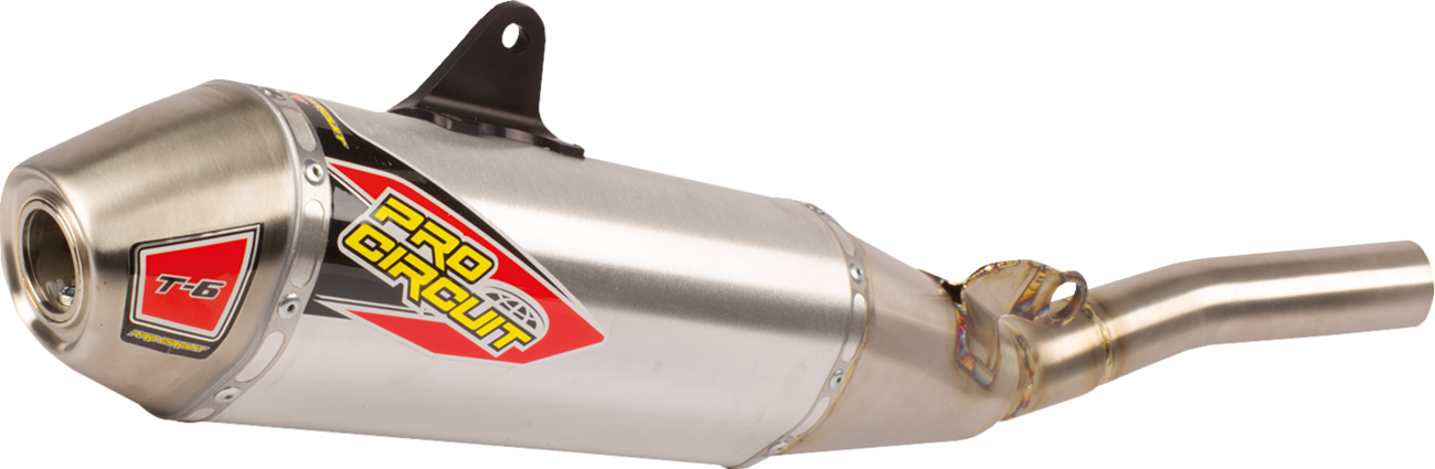 PRO CIRCUIT T-6 Slip-On Muffler - Stainless Steel - YZ 450