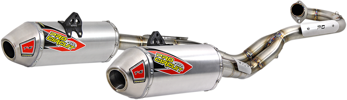 PRO CIRCUIT Ti-6 Exhaust - Dual