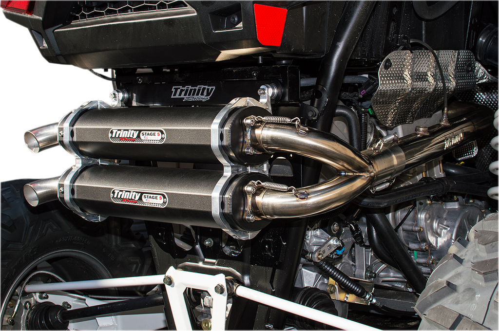 TRINITY RACING Stage 5 Dual Exhaust - Black