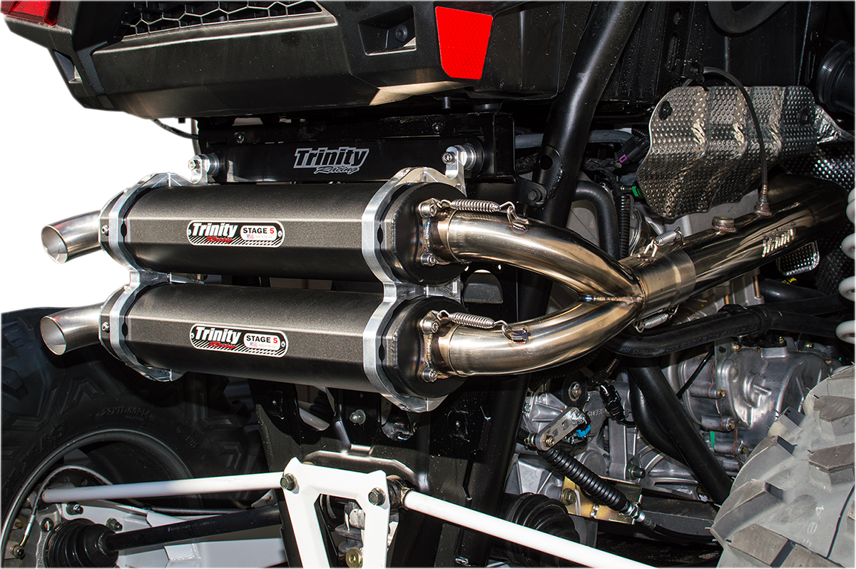 TRINITY RACING Stage 5 Dual Exhaust - Black