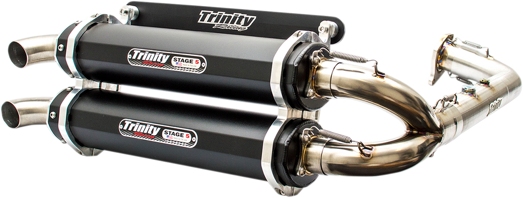 TRINITY RACING Stage 5 Dual Exhaust - Black