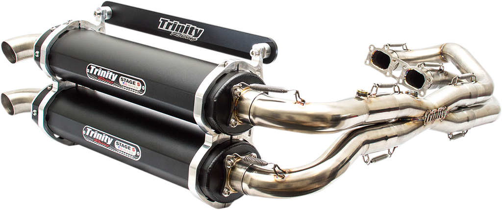 TRINITY RACING Stage 5 Dual Exhaust - Black
