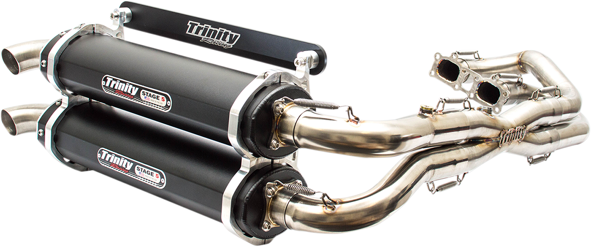 TRINITY RACING Stage 5 Dual Exhaust - Black