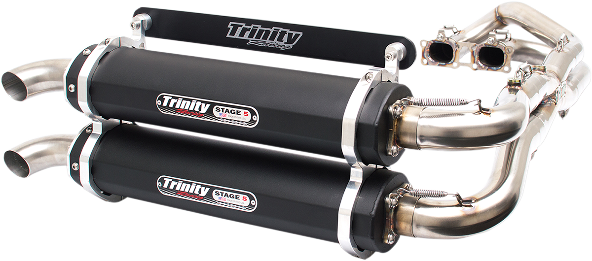 TRINITY RACING Stage 5 Dual Exhaust - Black