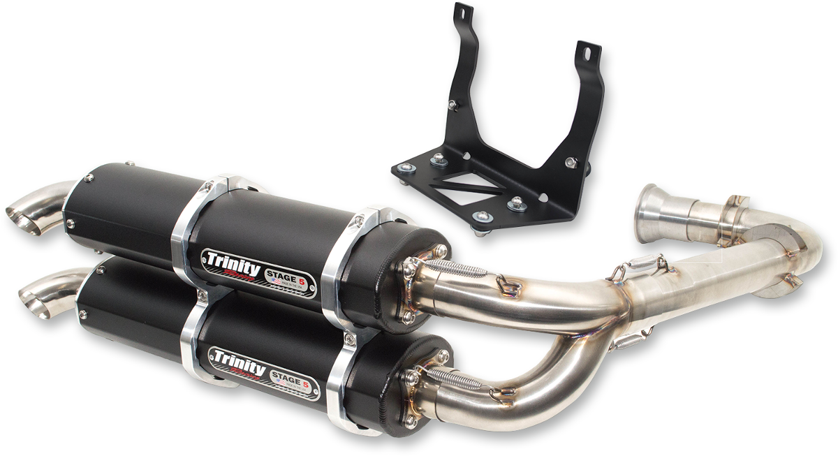 TRINITY RACING Stage 5 Dual Exhaust - Black