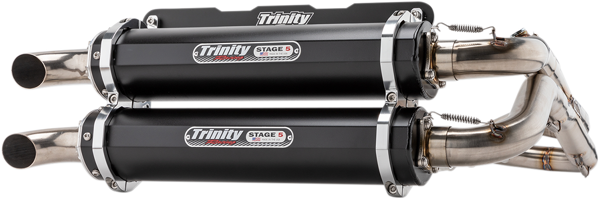 TRINITY RACING Dual Exhaust - Black