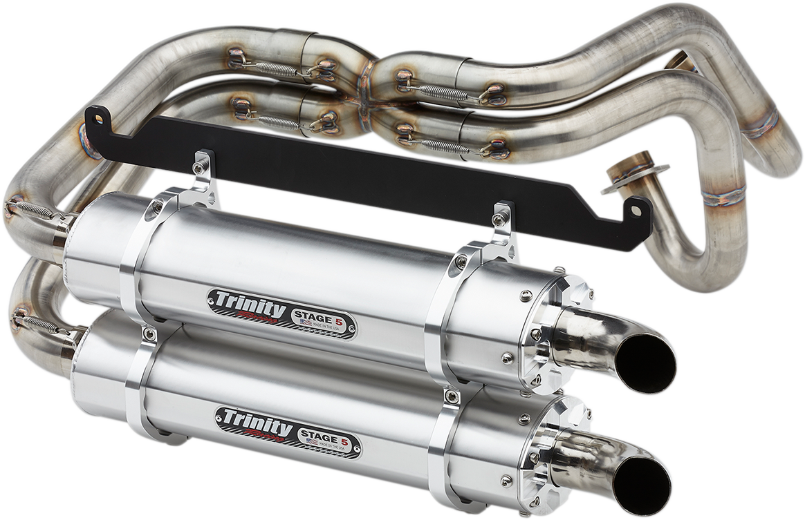 TRINITY RACING Dual Exhaust - Brushed - Talon