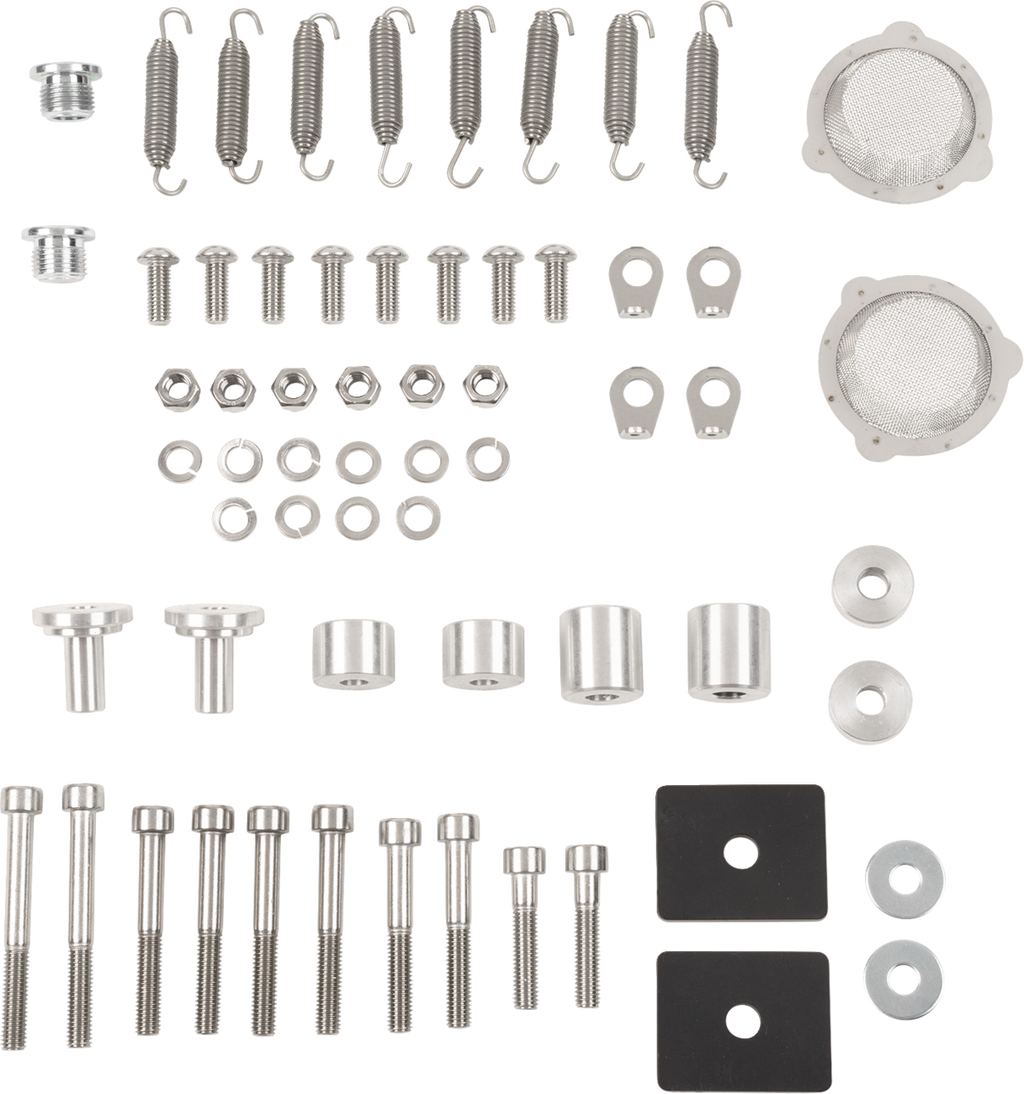 TRINITY RACING Full Dual Exhaust System - Brushed - RZR XP 1000