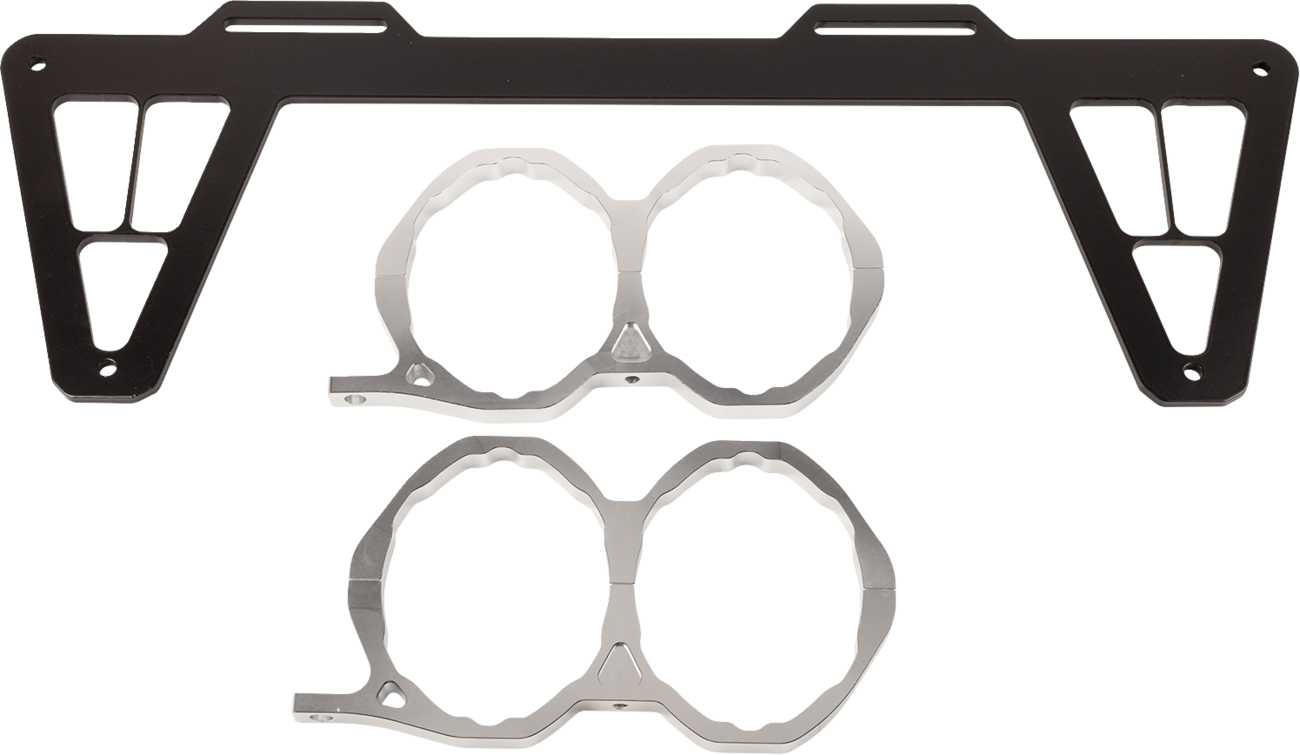TRINITY RACING Full Dual Exhaust System - Brushed - RZR XP 1000