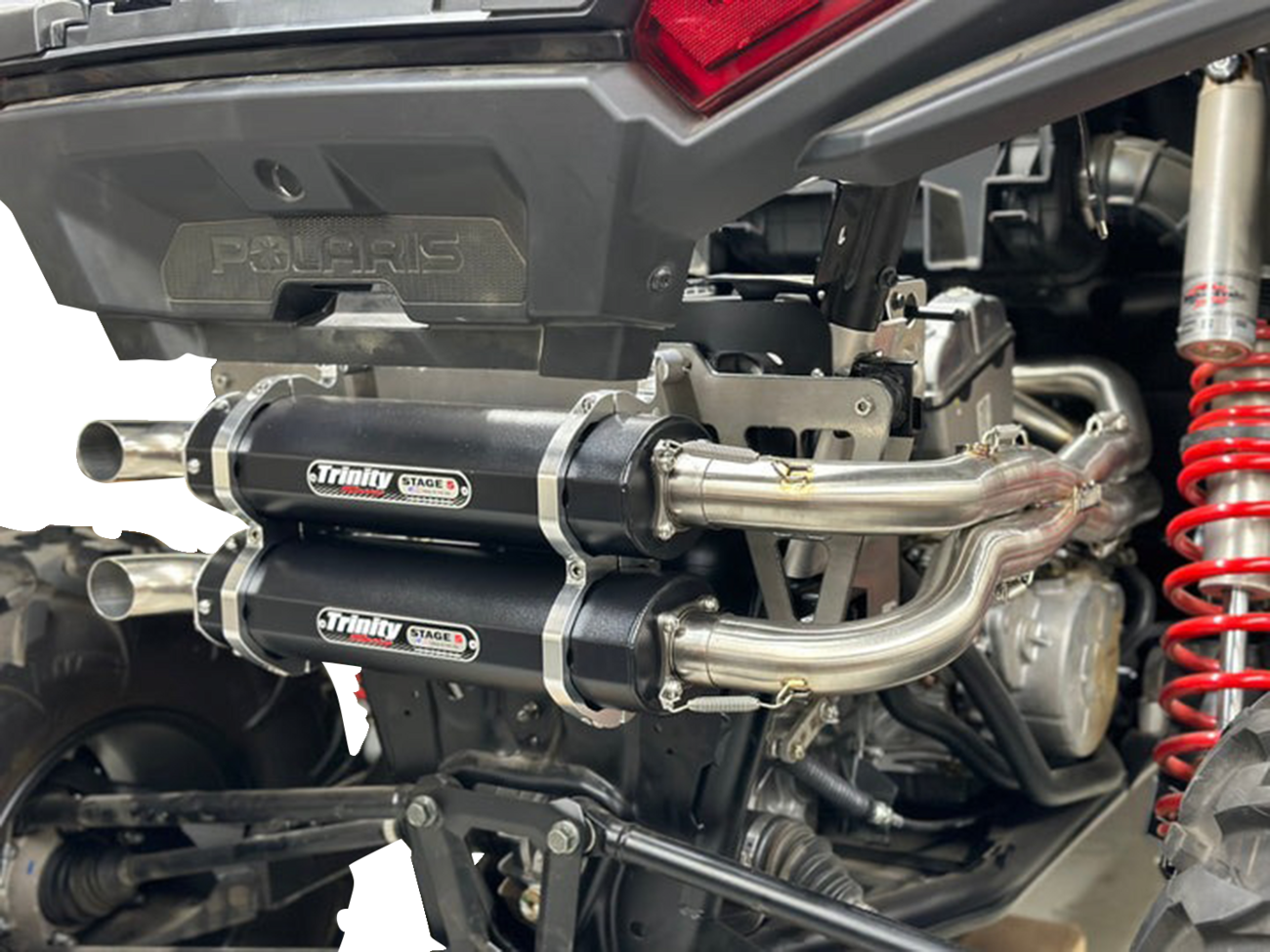 TRINITY RACING Full Dual Exhaust System - Stainless - RZR XP 1000