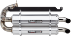 TRINITY RACING Stage 5 Slip-On Dual Muffler - Brushed Aluminum