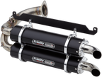 TRINITY RACING Stage 5 Slip-On Dual Muffler - Black