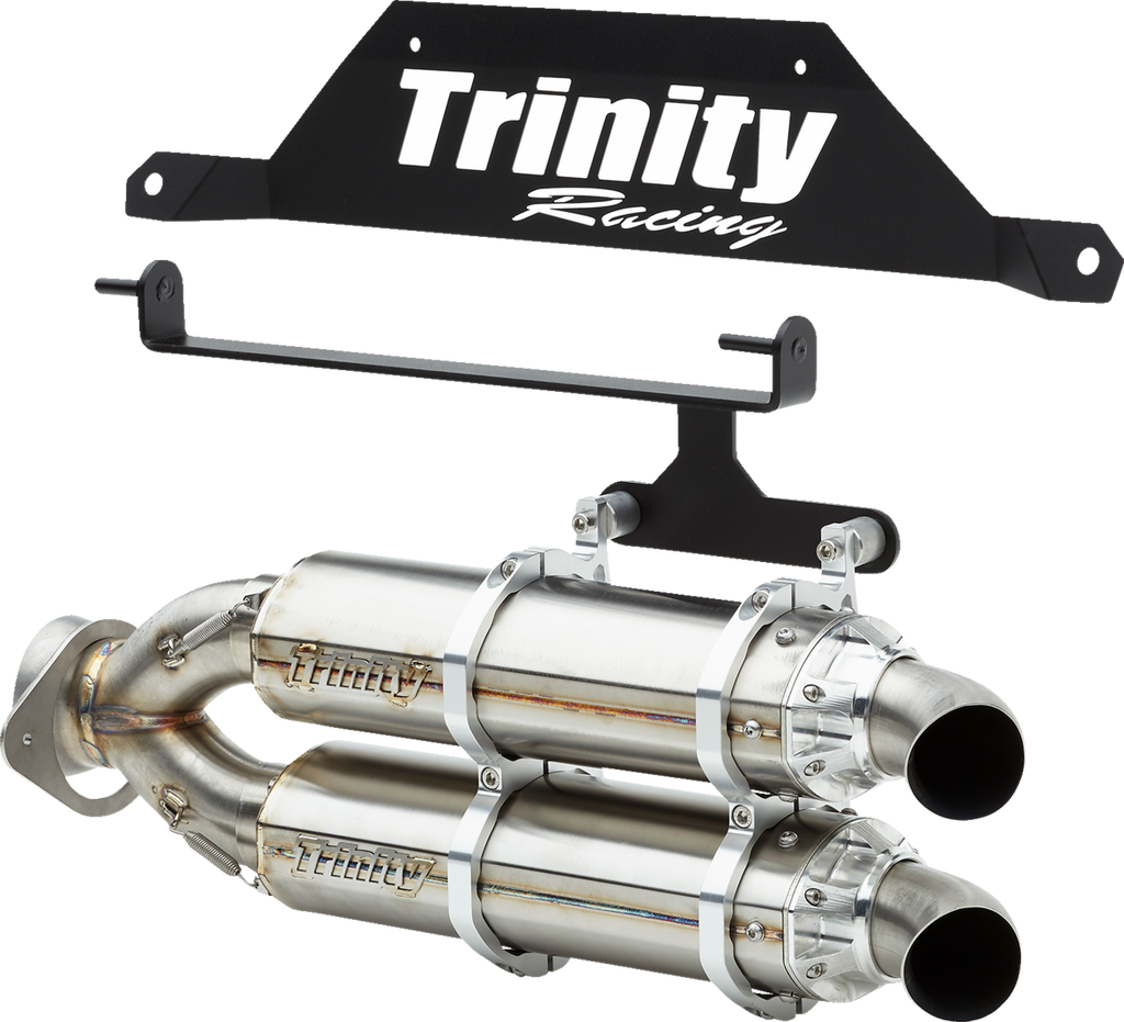 TRINITY RACING Slip-On Muffler - Stainless Steel