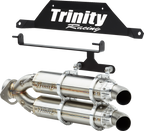 TRINITY RACING Slip-On Muffler - Stainless Steel