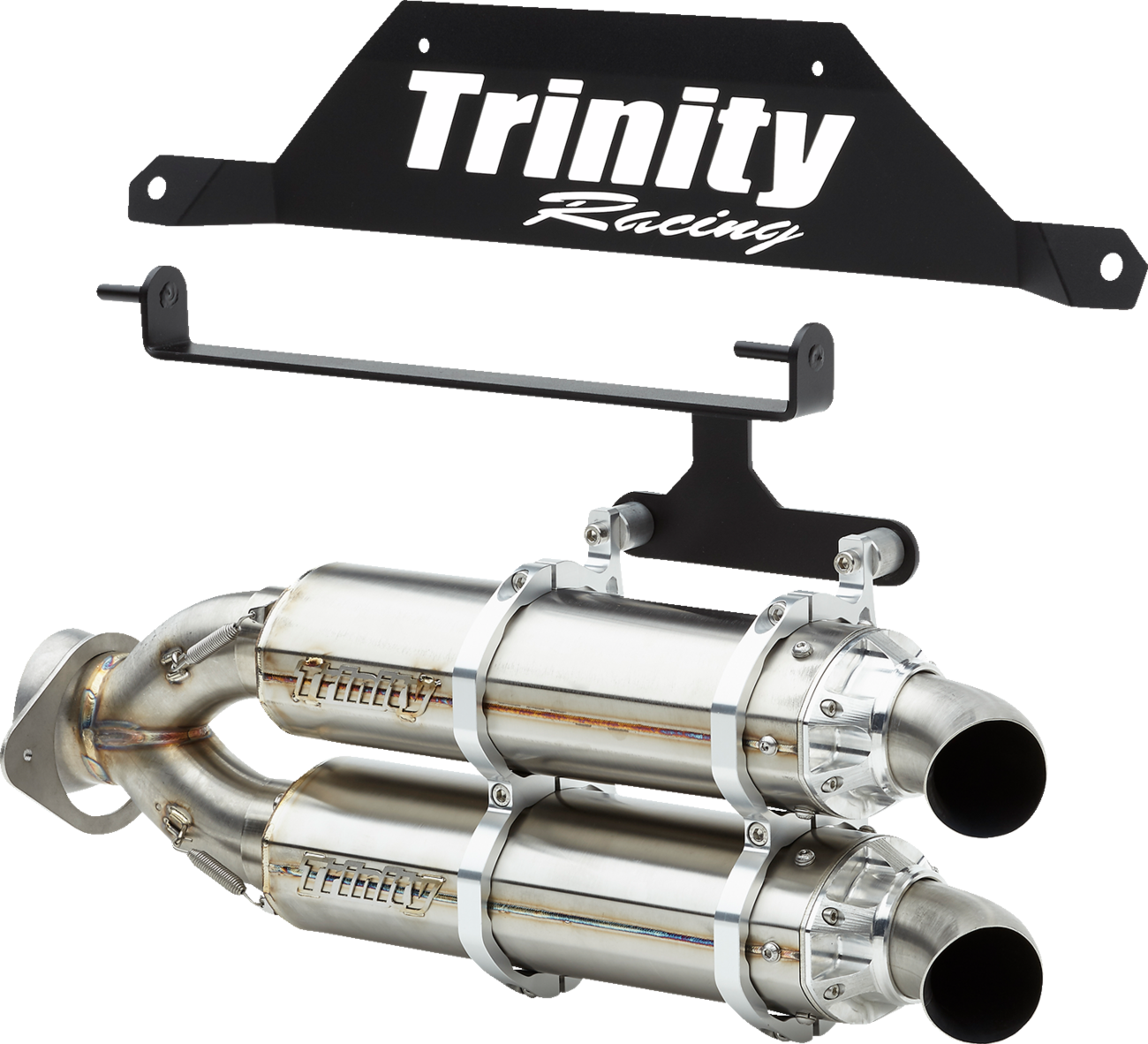 TRINITY RACING Slip-On Muffler - Stainless Steel