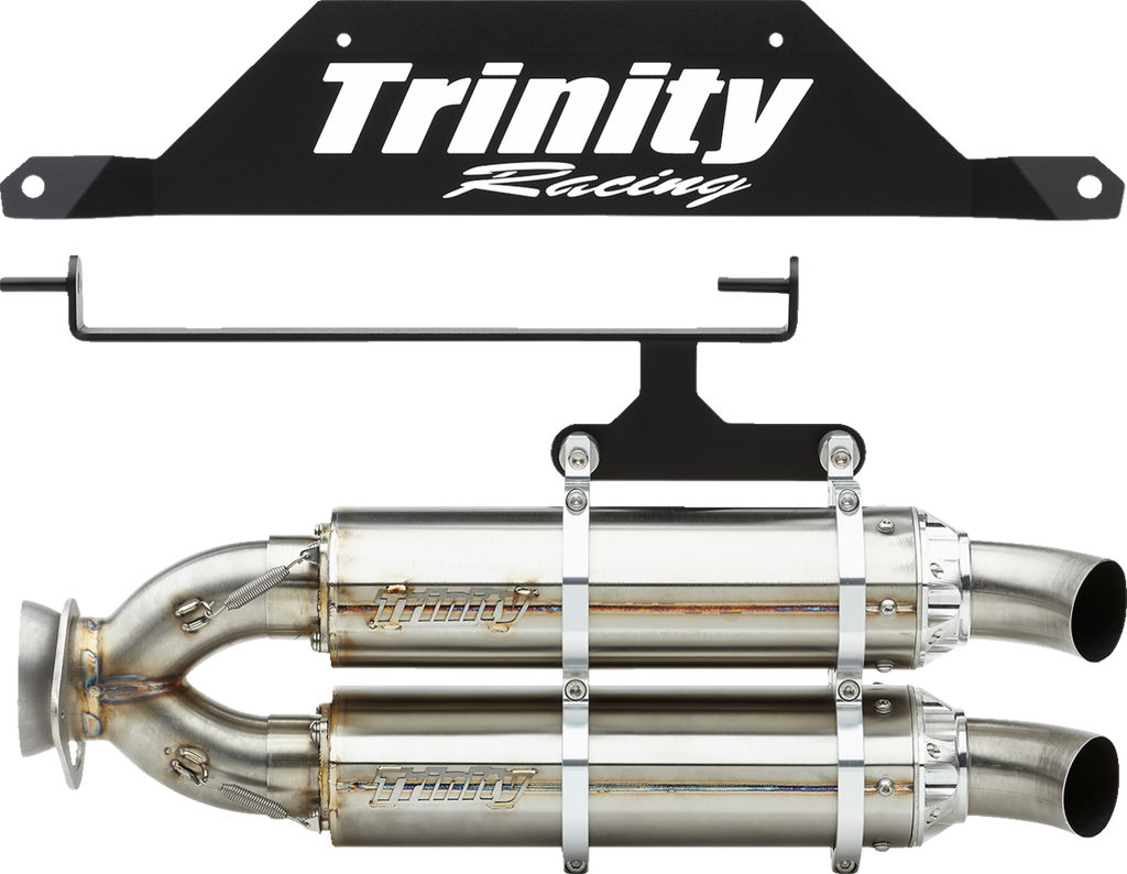 TRINITY RACING Slip-On Muffler - Stainless Steel